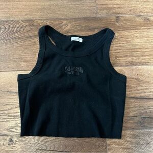 ARDENE Black Cropped Tank Top